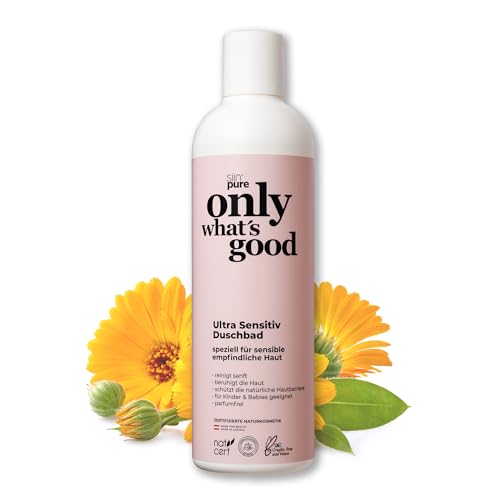 Only what's good Ultra sensitiv Duschbad 300ml - Pflegebad speziell für sensible Haut - mildes Duschbalsam - Duschbad mit wohltuenden und hautberuhigenden Inhaltsstoffe - für Babys & Kinder geeignet Only what's good Ultra sensitiv Duschbad 300ml - Pflegebad speziell für sensible Haut - mildes Duschbalsam - Duschbad mit wohltuenden und hautberuhigenden Inhaltsstoffe - für Babys & Kinder geeignet von siin