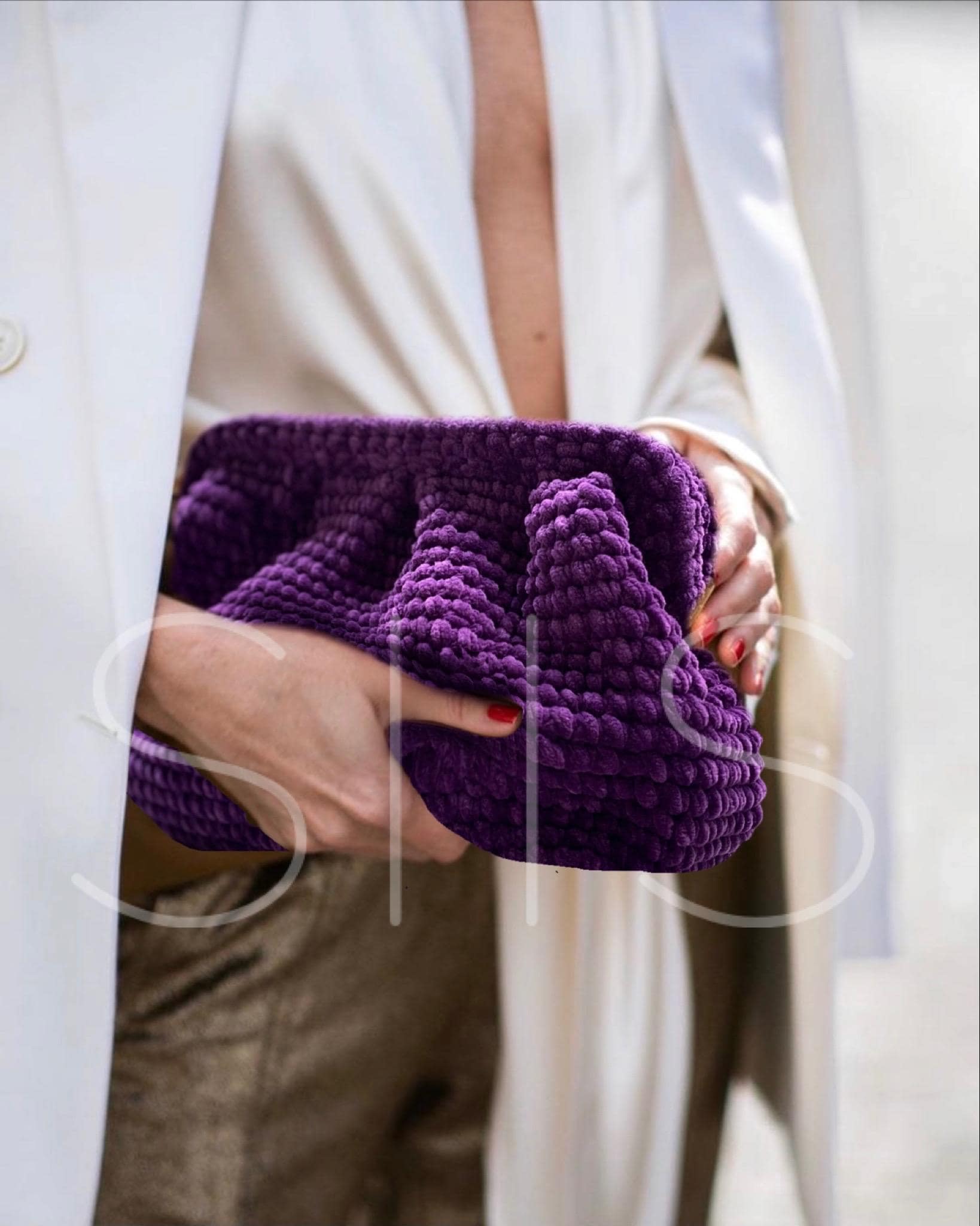 Samt-Häkel-Kupplung, Handgefertigte Gestrickte Abendtasche, Weiche Samt-Geldbeutel, Elegante Geschenktasche, Winter-Kupplung, Luxustasche Für Sie Samt-Häkel-Kupplung, Handgefertigte Gestrickte Abendtasche, Weiche Samt-Geldbeutel, Elegante Geschenktasche, Winter-Kupplung, Luxustasche Für Sie von siisofficial