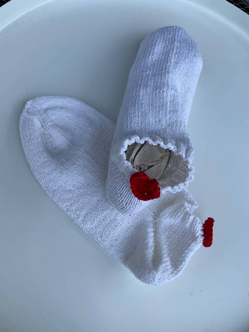 Sneaker Socke Mit Herz in Weiß von sijstersNordicStrick