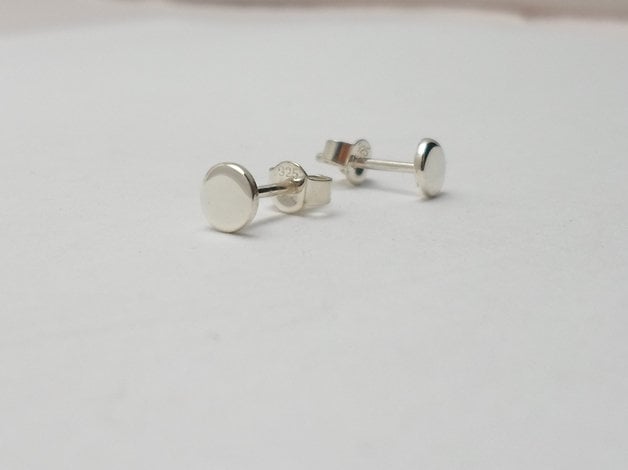 Ohrstecker. Punkt. Silber 925 5mm von silberkreuzEu