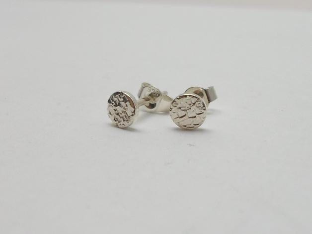 Ohrstecker. Punkt.-struktur 1 Silber 925 5mm von silberkreuzEu