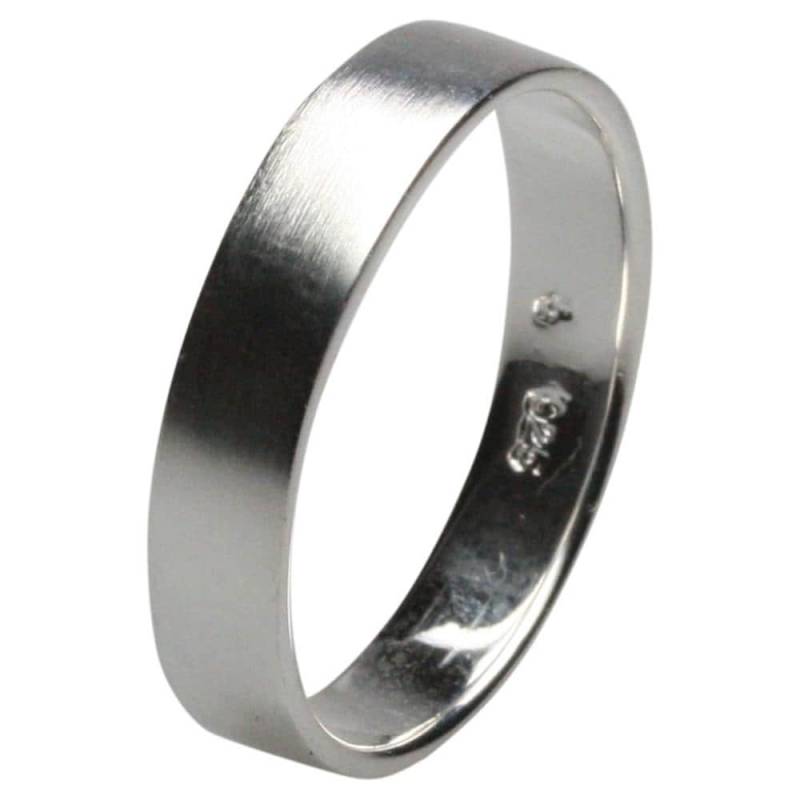 Edler Mattierter 925 Silberring 4mm Breit von silberringede