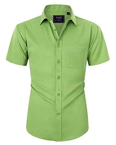 siliteelon Freizeithemd Hemd HemdenKurzarm GrüN Business Sommer Herren Kurzarm mit Tasche Regular fit Männer Hemd Herren Kurzarm Bügelleichte Oberteile.Groß von siliteelon