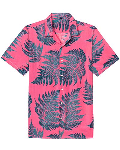 siliteelon Herren Hawaii Hemd Kurzarm Gedruckt Regulär fit Sommer Männer Hawaiihemd,Groß von siliteelon