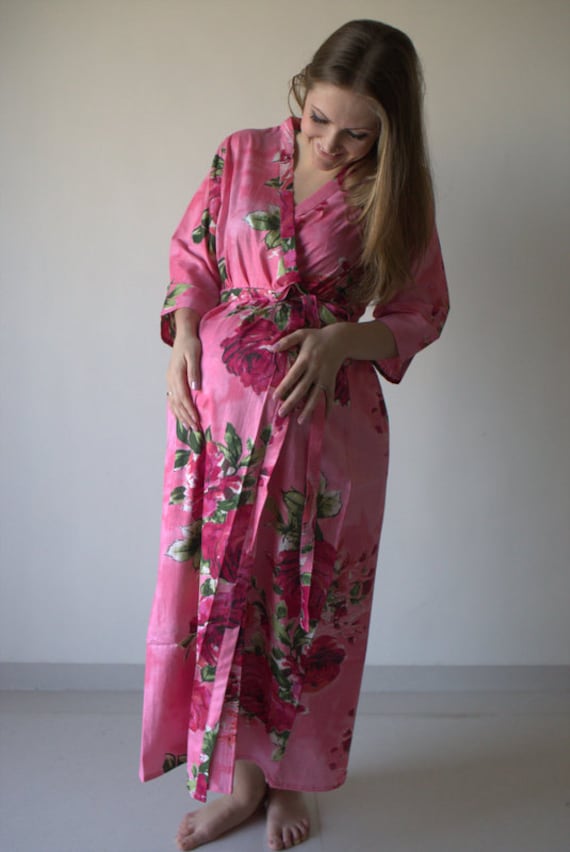 Coral Fuchsia Floral Knöchel Länge Mutterschaft Robe Krankenhaus Kleid Labor Lieferung Stillmütter, Mütter Zu Sein, Schwangerschaft Coral Fuchsia Floral Knöchel Länge Mutterschaft Robe Krankenhaus Kleid Labor Lieferung Stillmütter, Mütter Zu Sein, Schwangerschaft von silkandmore