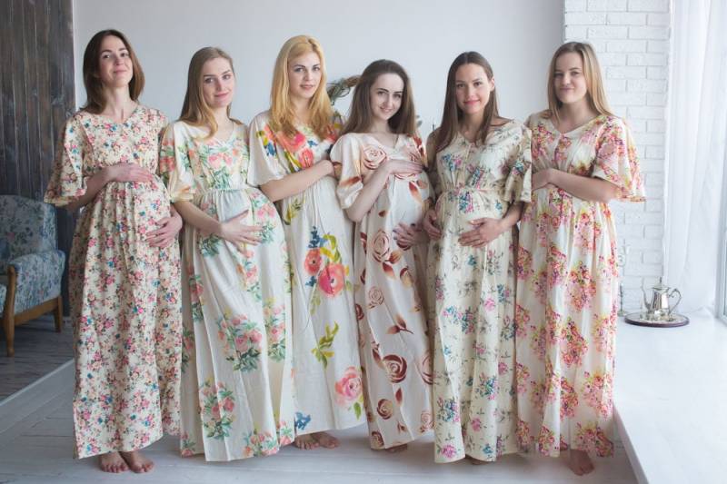 Creme Mutterschaft Kaftane - Geknöpfte Empire-Taille Freundlich Kleid, Maxi, Stoß Freundlich, Baby-Dusche-Geschenk, Stillen Kleid von silkandmore