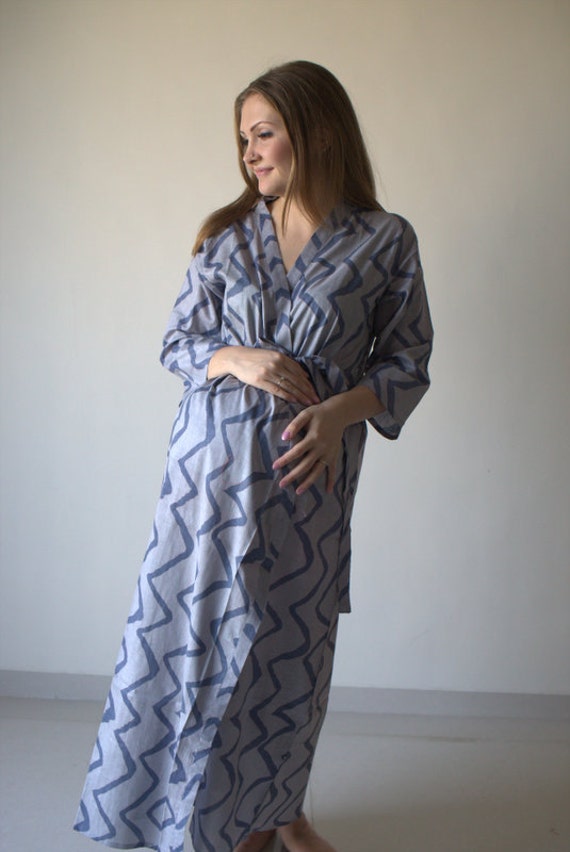 Graues Chevron Knöchellänge Mutterschaftsrobe Krankenhauskleid Laborkleid Lieferungskleid Stillmütter, Die Mütter Sind Schwangerschaftskleid von silkandmore