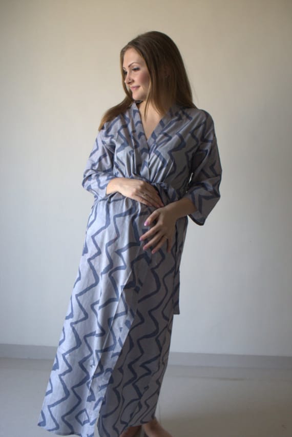 Graues Chevron Knöchellänge Mutterschaftsrobe Krankenhauskleid Laborkleid Lieferungskleid Stillmütter, Die Mütter Sind Schwangerschaftskleid von silkandmore