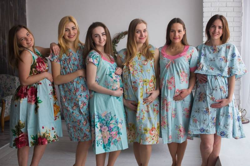 Hellblau, Die Geburt Kleider - Arbeit Kleider, Lieferung Krankenhaus Pflege Fütterung Mutterschaft Kleid, Silkandmore von silkandmore