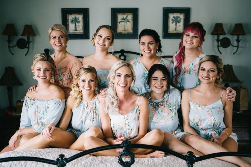 Hellblaue Mismatched Strampler Von Silkandmore - Brautjungfern Geschenke, Strampler, Brautparty Fertige Spielanzüge von silkandmore