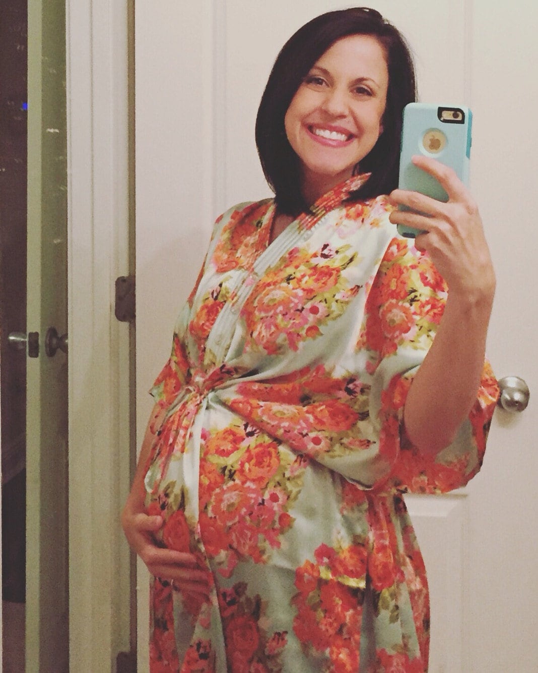 Mint Seide Vorne Buttoned Krankenhaus Kleid Lieferung Kaftan Perfekt Als Arbeit, Kleid, Pflege Mütter, Baby-Dusche, Foto-Prop von silkandmore