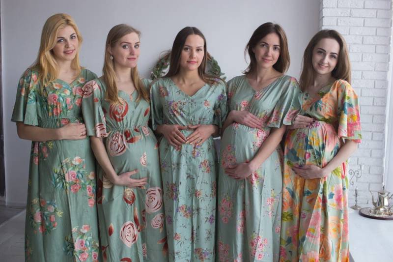 Salbei Mutterschaft Kaftane - Geknöpft, Empire-Taille Freundlich Kleid, Maxi, Bump Freundlich, Baby-Dusche-Geschenk, Pflege-Kleid von silkandmore