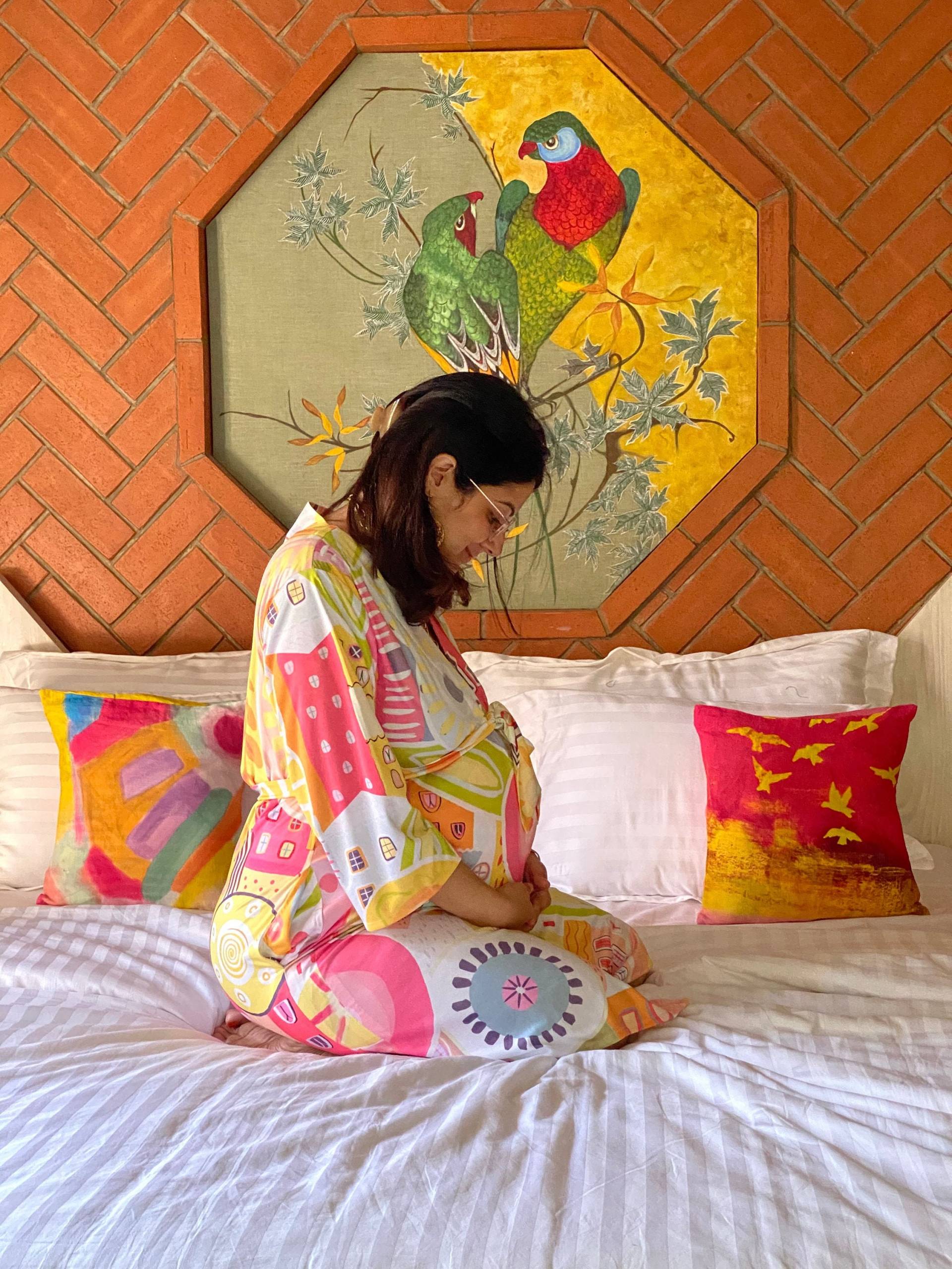 Sommer in Der Stadt Mutterschaft Robe | Weichste Jersey Stricken Bio-Baumwolle Krankenhaus Kleid Pflegerobe Fütterung Robe Lieferrobe von silkandmore