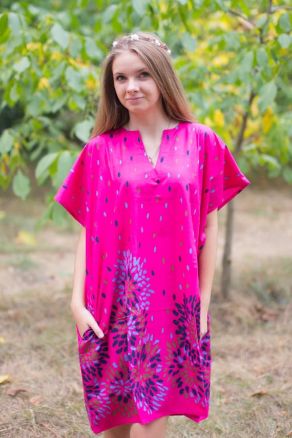 Sunshine Kaftan Stil in Abstraktes Blumenmuster Magenta Farbe | Boho Kaftan, Perfekt Für Loungewear, Strand Cover Up Sunshine Kaftan Stil in Abstraktes Blumenmuster Magenta Farbe | Boho Kaftan, Perfekt Für Loungewear, Strand Cover Up von silkandmore