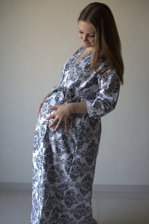 Weißer Damast | Knöchellanger Umstandsmantel, Krankenhauskleid, Geburtskleid, Stillende Mütter, Mütter Sein, Schwangerschaftskleid Weißer Damast | Knöchellanger Umstandsmantel, Krankenhauskleid, Geburtskleid, Stillende Mütter, Mütter Sein, Schwangerschaftskleid von silkandmore