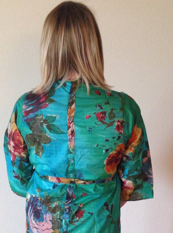 Zurück Geknöpfte Mutterschafts-Krankenhaus-Kleid-Lieferung Robe - Aqua Perfekt Als Wehenkleid, Stillende Mütter, Für Werdende Schwangerschaft von silkandmore