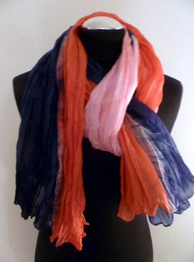 Nr. 22 - Seidenschal Xl-Crash-Schal Nr. 22 - Seidenschal Xl-Crash-Schal von silkdesignartdeco