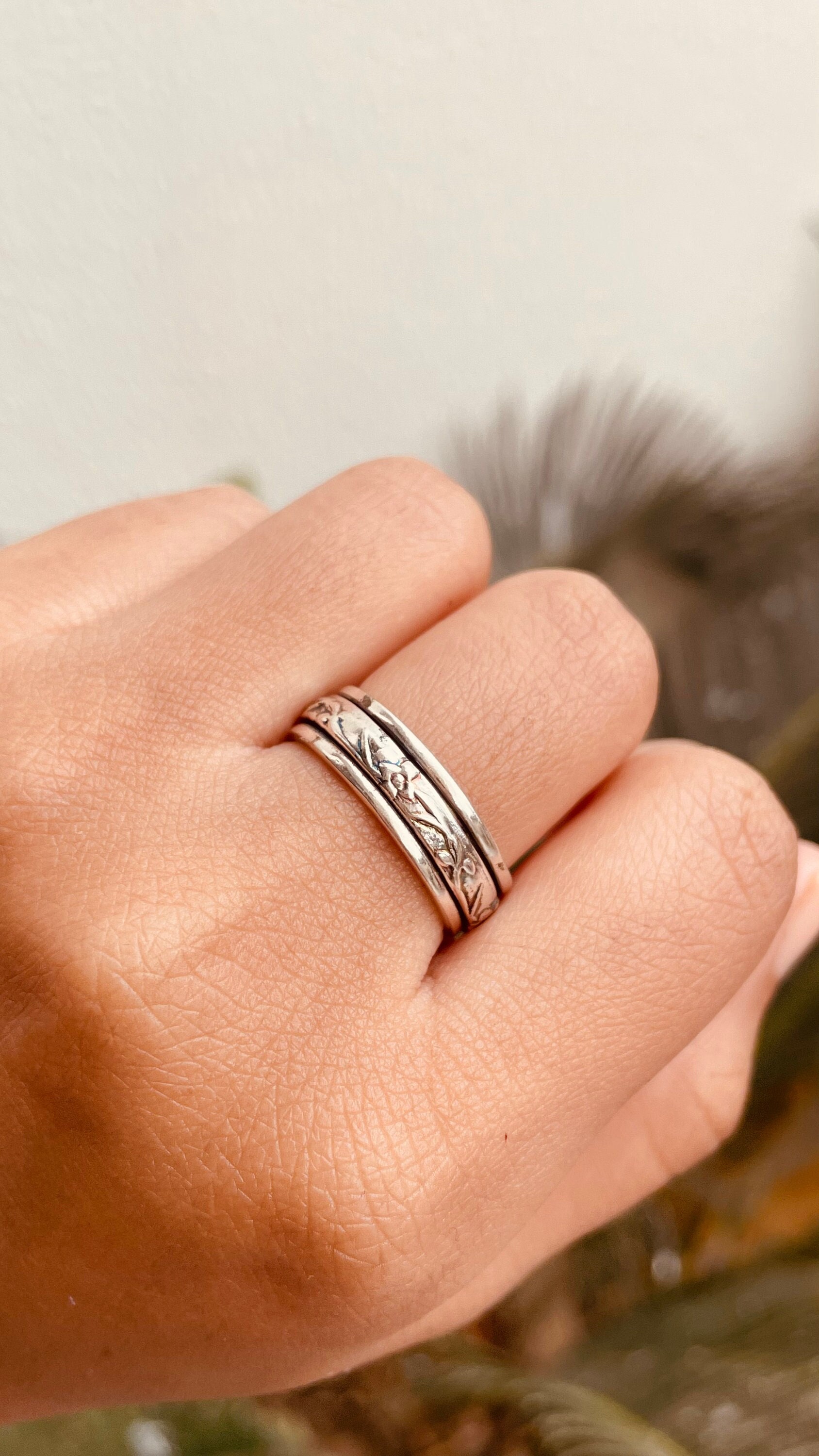 Silber Ring Für Frauen, Sterling 925 Spinner Ringe, Fidget Ringe Daumenring, Gold Silber Ring Für Frauen, Sterling 925 Spinner Ringe, Fidget Ringe Daumenring, Gold von silkijewels