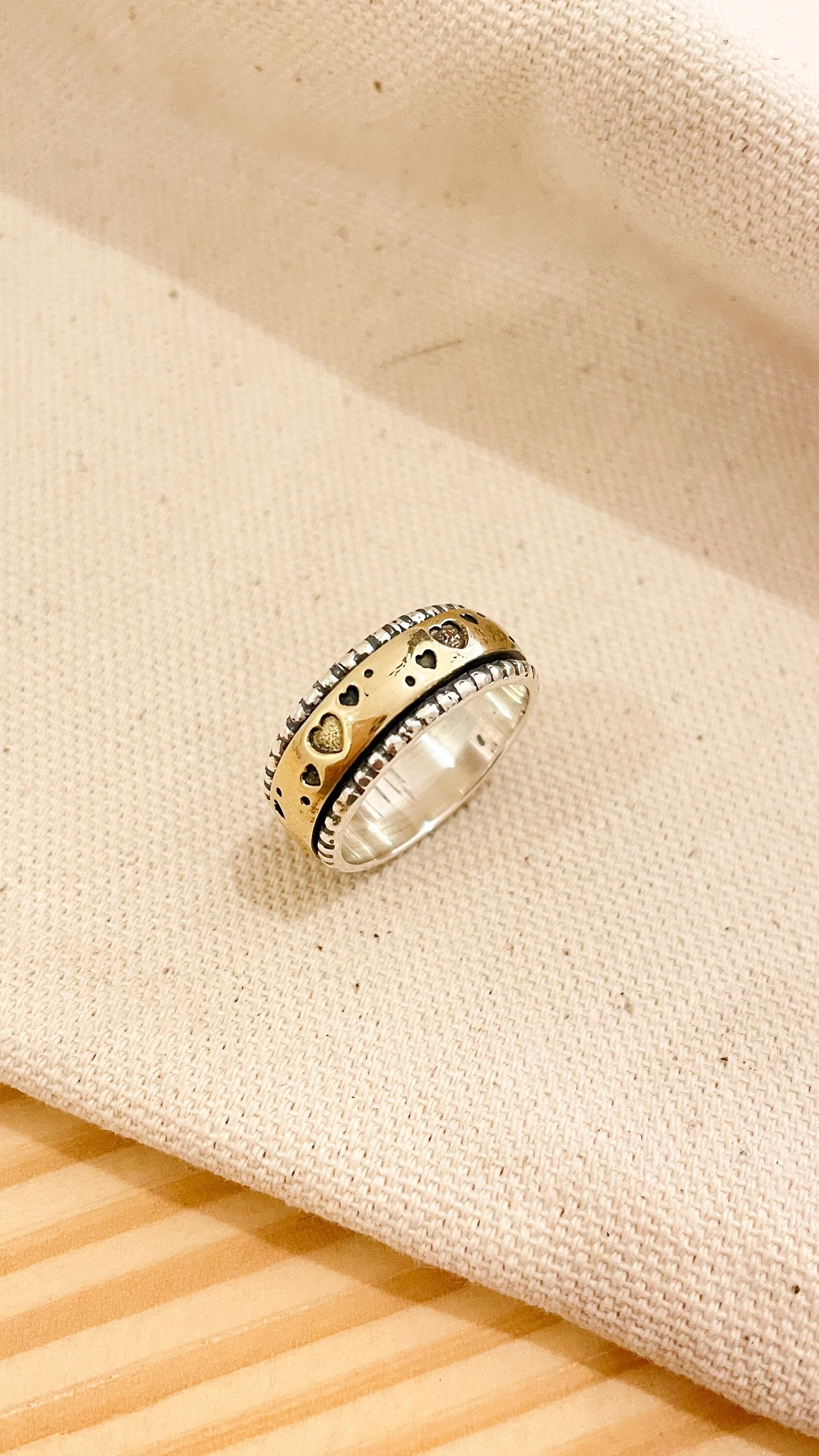 Spinner Ring Für Frauen, Fidget Ring, Herz Bandring, Geschenk Sie, 925 Silberring, Handgemachte Ringe Spinner Ring Für Frauen, Fidget Ring, Herz Bandring, Geschenk Sie, 925 Silberring, Handgemachte Ringe von silkijewels