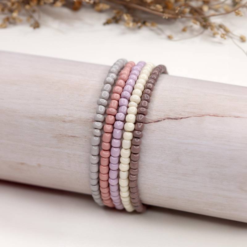 5Er Set Perlenarmbänder | Armband Geschenkidee Freundschaftsarmband Bunte Armbänder Partnerarmband Pastell von sillydogDE