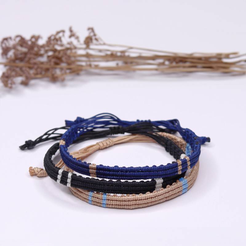 Boho | Makramee Armband Mann Partnerarmband Freundschaftsarmband Surferarmband von sillydogDE