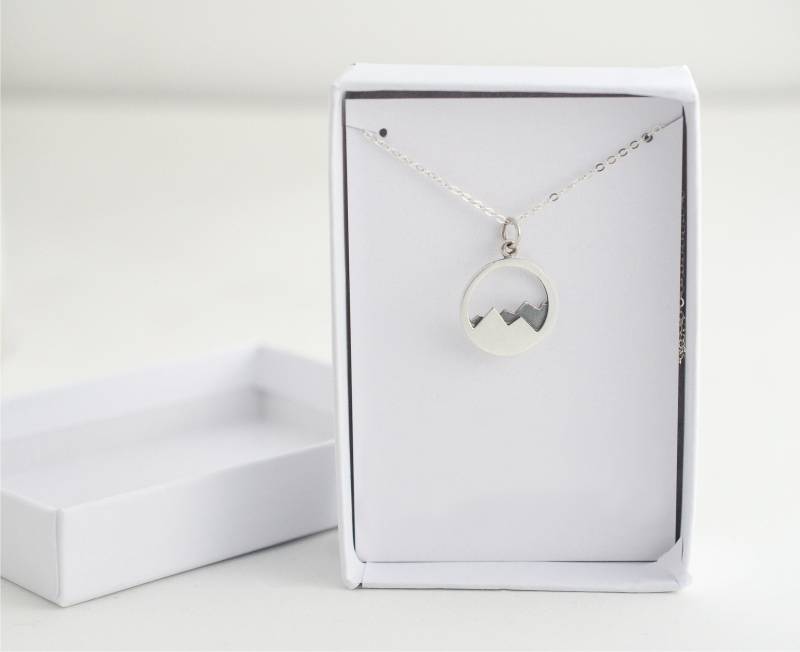 Berg Halskette Sterling Silber, Fernweh Für Frauen, Natur Schmuck, Bewegen Berge Wanderer Geschenk, Abenteuer Minimalist von silverandivy