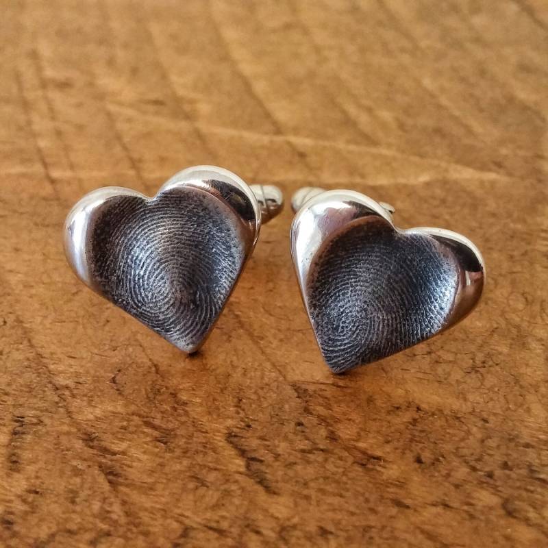 Fingerabdruck-Manschettenknöpfe von silvercharmingprints