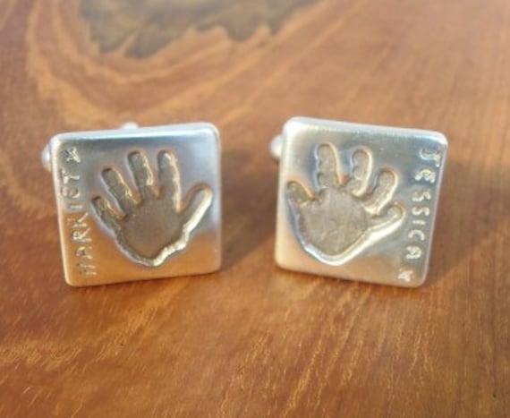 Fuß/Hand Print Manschettenknöpfe von silvercharmingprints
