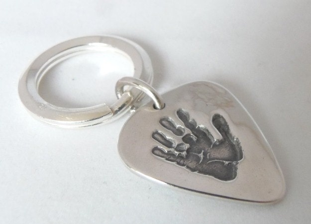 Plektrum Hand/Fuß Schlüsselring von silvercharmingprints