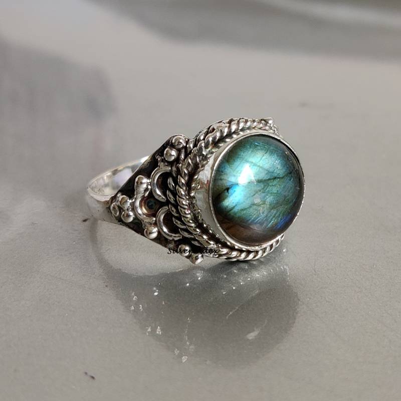 Labradorit Ring, 925 Silber Handgemachter Statement Frauen Boho Designer Zierlicher Vintage Geschenk von silverindex
