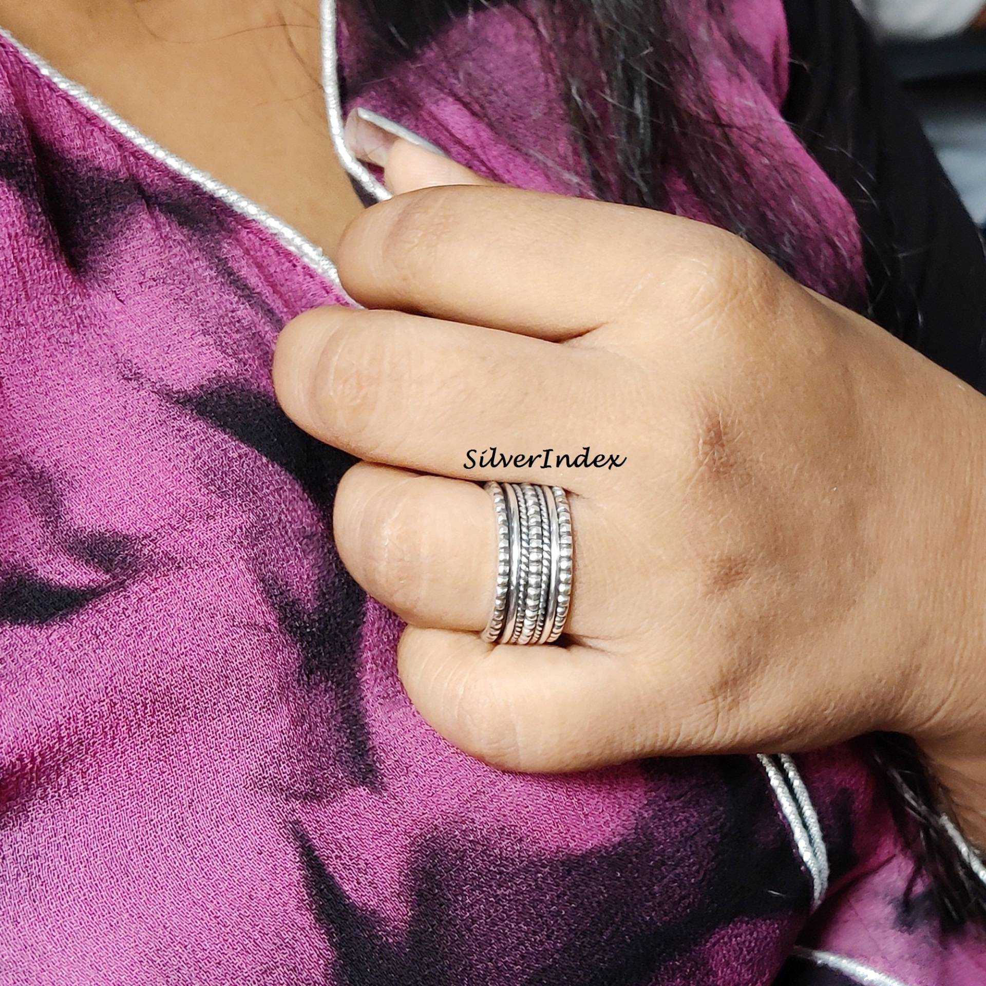 Spinner Band, Ring, Daumen Sorgen Fidget Meditation Ring Antik, Frauen Geschenk Für Sie Spinner Band, Ring, Daumen Sorgen Fidget Meditation Ring Antik, Frauen Geschenk Für Sie von silverindex