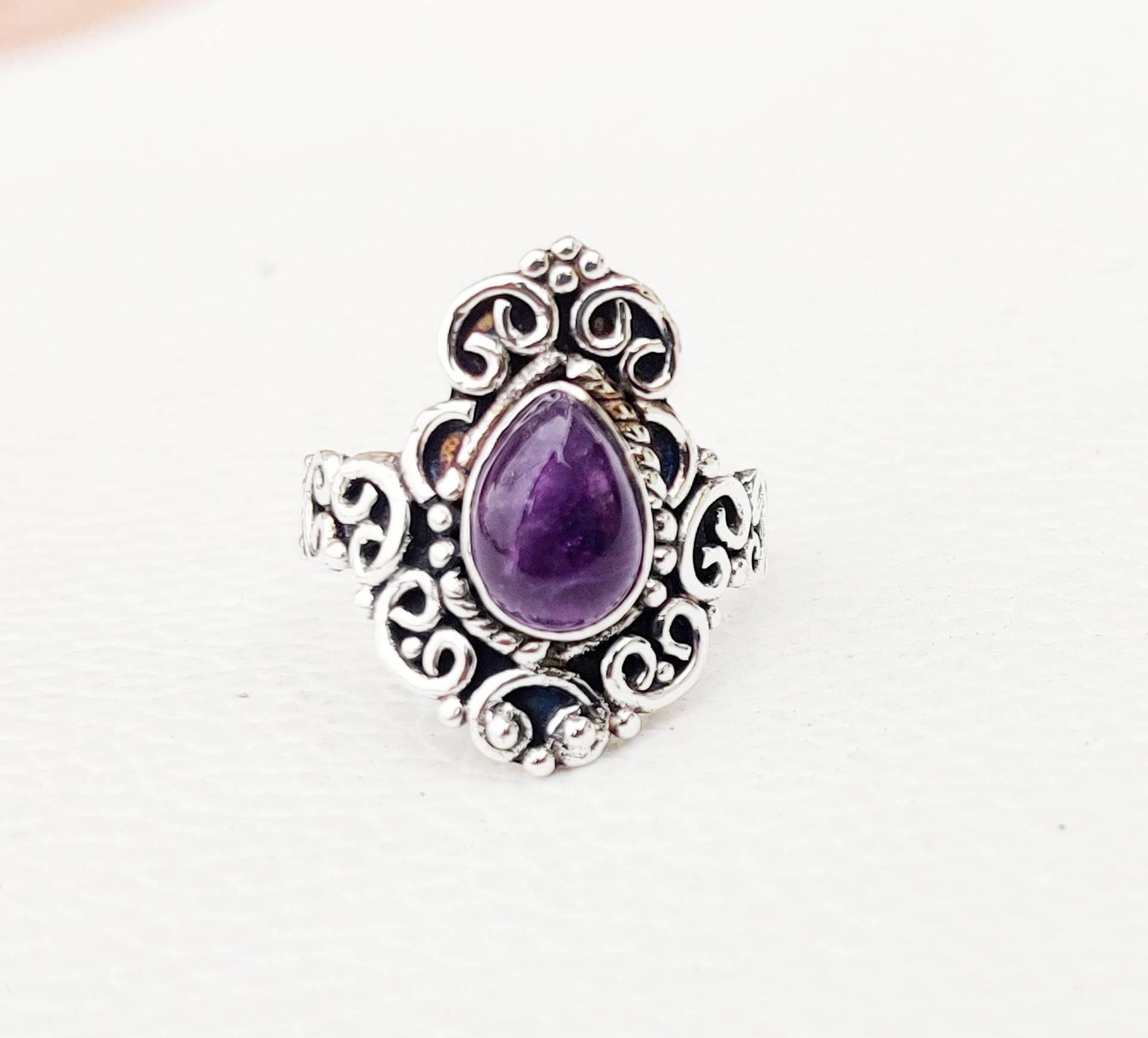 Amethyst-Ring, 925 Sterling Silber Ring, Edelstein-Ring, Ehering, Ring Für Frauen, Schöner Amethyst-Schmuck, Geschenk Sie von silverjewellery20