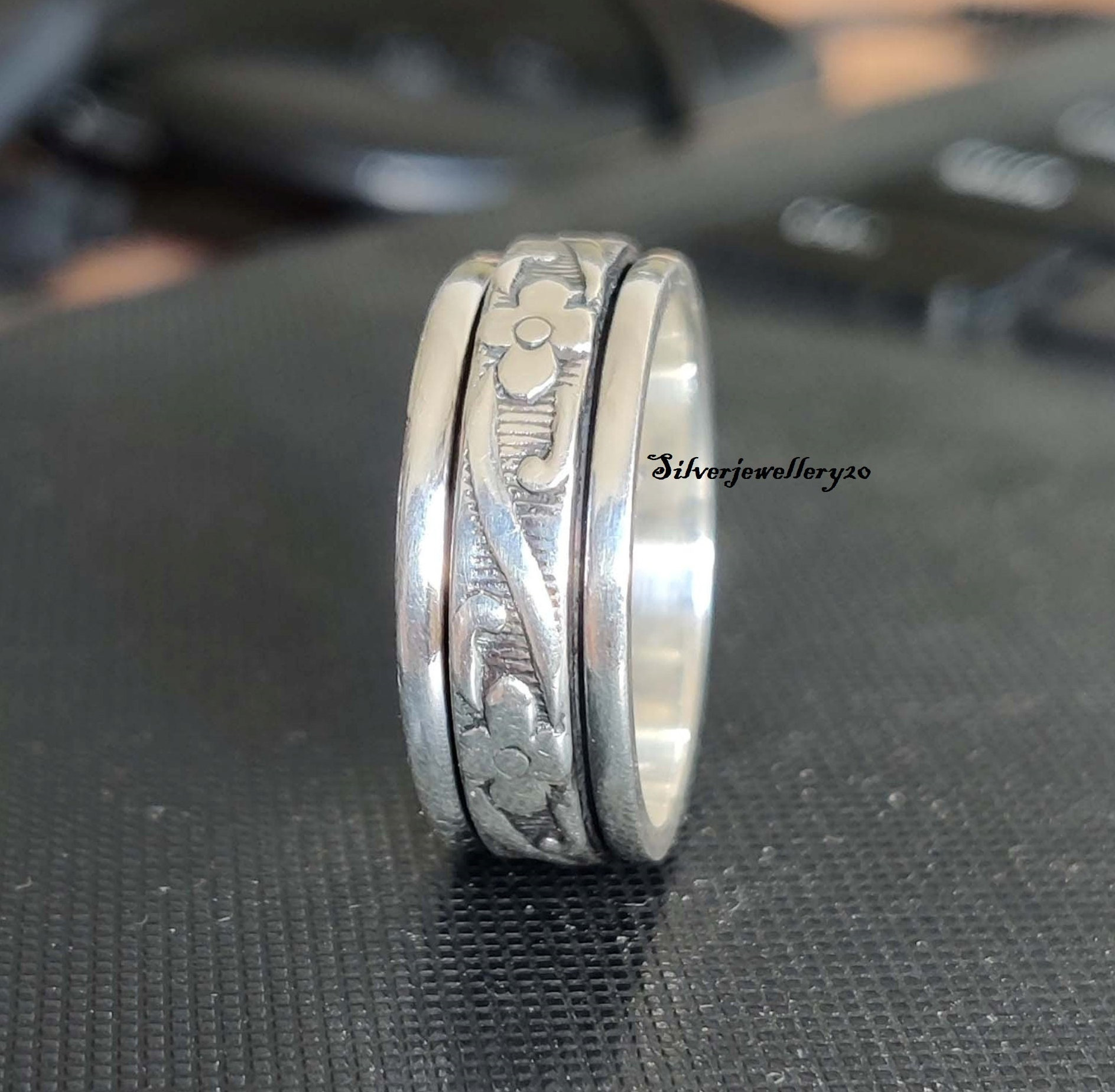 Massiver 925 Sterling Silber Ring , Spinner Handgemachter Männer & Frauen Designer Schmuck Geschenk Für Sie von silverjewellery20