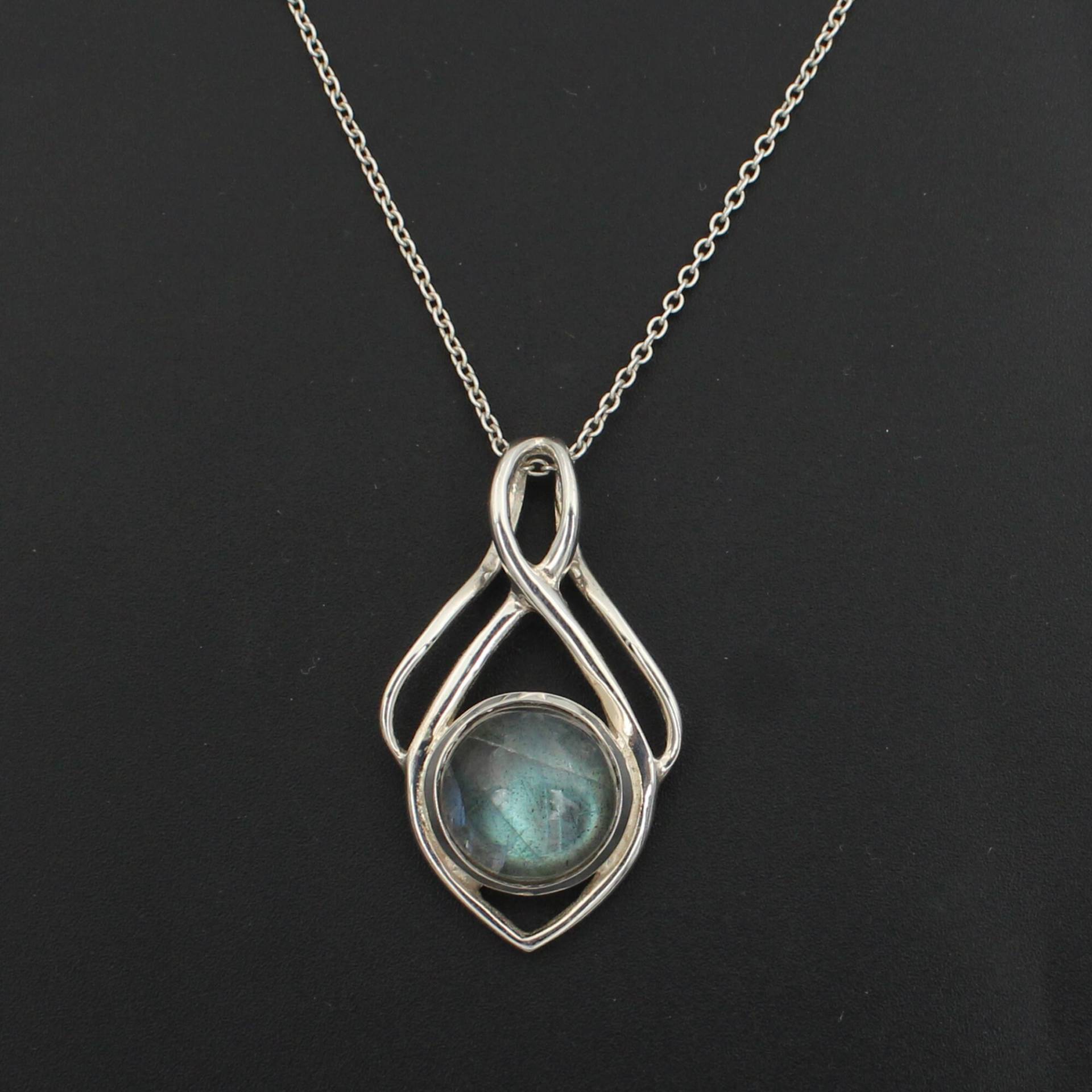 Anhänger 925 Sterling Silber Natürlicher Labradorit Halbedelstein von silverjewelleryworld