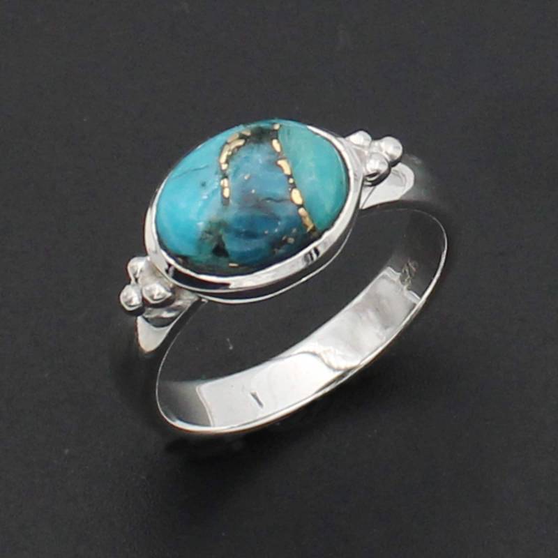 Blau Mohave Türkis Edelstein 925Er Massivsilber Stempel Silber Schmuck, Frauen Schmuck von silverjewelleryworld