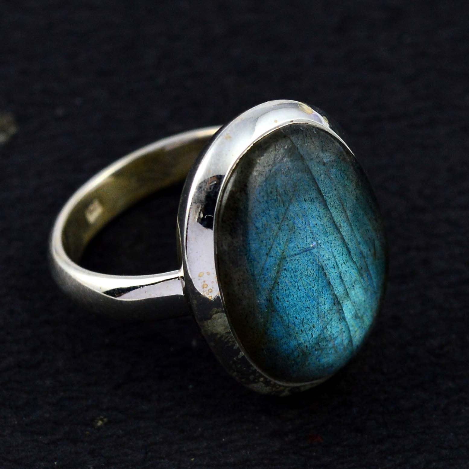 Labradorit Ring, 92, 5% Sterling Silber Handgemachter Schmuck, Geschenk Für Sie Blue Fire Ring von silverjewelleryworld