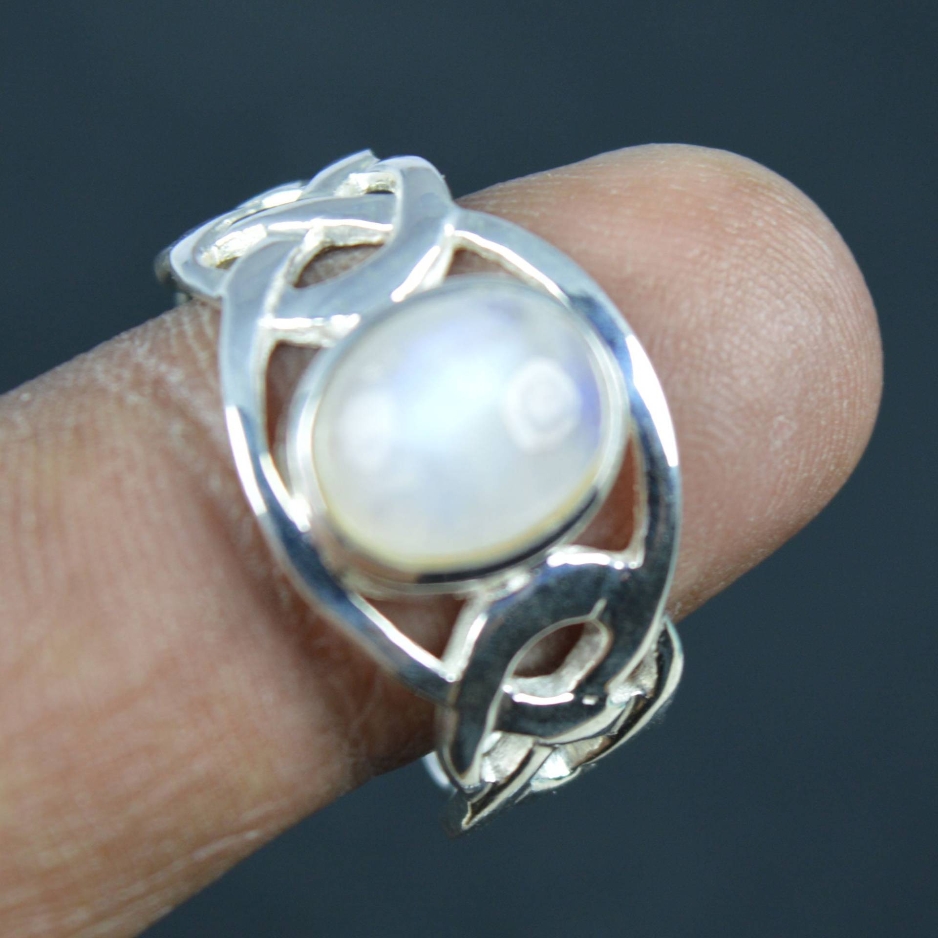 Regenbogen Mondstein Natürlichen Edelstein 925 Solide Sterling Feine Silber Ring Schmuck, Frauen Männer Schmuck von silverjewelleryworld