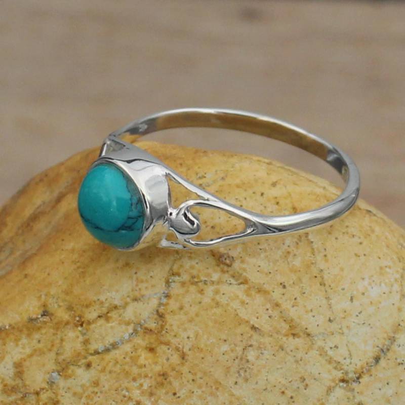 Türkis Edelstein 925 Sterling Feines Silber Ring Schmuck, Frauen Männer Schmuck von silverjewelleryworld