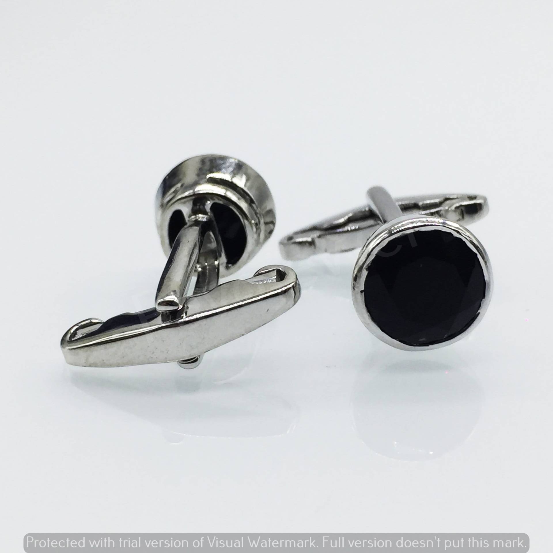 Schwarze Onyx Manschettenknöpfe/925 Sterling Silber Edelstein Handgefertigter Schmuck Herren Stein von silverjewelrycentral