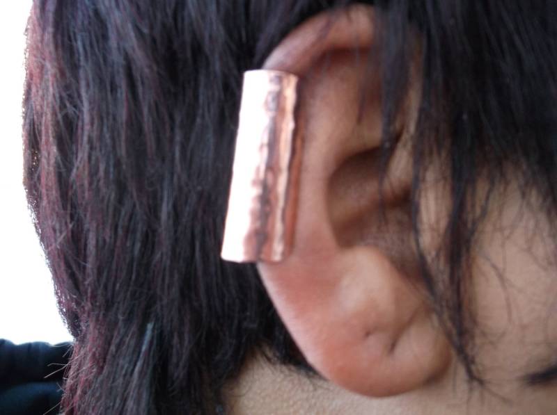 Kupfer Ohrstulpe, Ohrstecker, Ohrschelle von silvermajesty