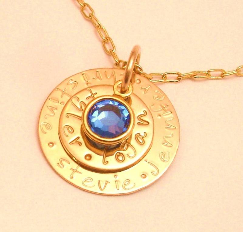 14 K Gold Mini Mami Personalisierte Hand Gestempelt Familie Geschichte Halskette Muttertag Geschenk Für Ihre Mutter-Großmutter-Frühling 14 K Gold Mini Mami Personalisierte Hand Gestempelt Familie Geschichte Halskette Muttertag Geschenk Für Ihre Mutter-Großmutter-Frühling von silverpress
