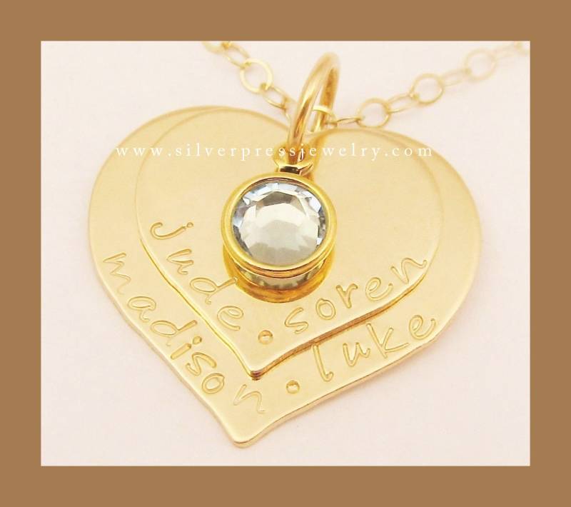 Gold Two Hearts Familie Geschichte Halskette 14K Gefüllt Personalisierte Hand Gestempelt Mom Geschenk Schmuck Andenken Sinnvolle Free Shipping Gold Two Hearts Familie Geschichte Halskette 14K Gefüllt Personalisierte Hand Gestempelt Mom Geschenk Schmuck Andenken Sinnvolle Free Shipping von silverpress