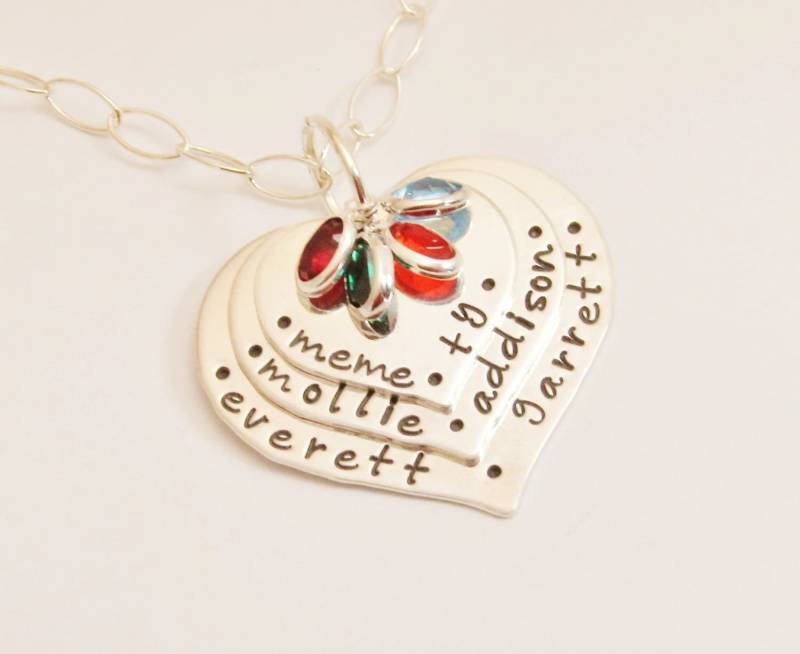 Mutter Tag Drei 3 Herz Sterlingsilber Personalisierte Hand Gestempelt Halskette Schmuck Silverpress Geschenk Für Sie Mutter Tag Drei 3 Herz Sterlingsilber Personalisierte Hand Gestempelt Halskette Schmuck Silverpress Geschenk Für Sie von silverpress