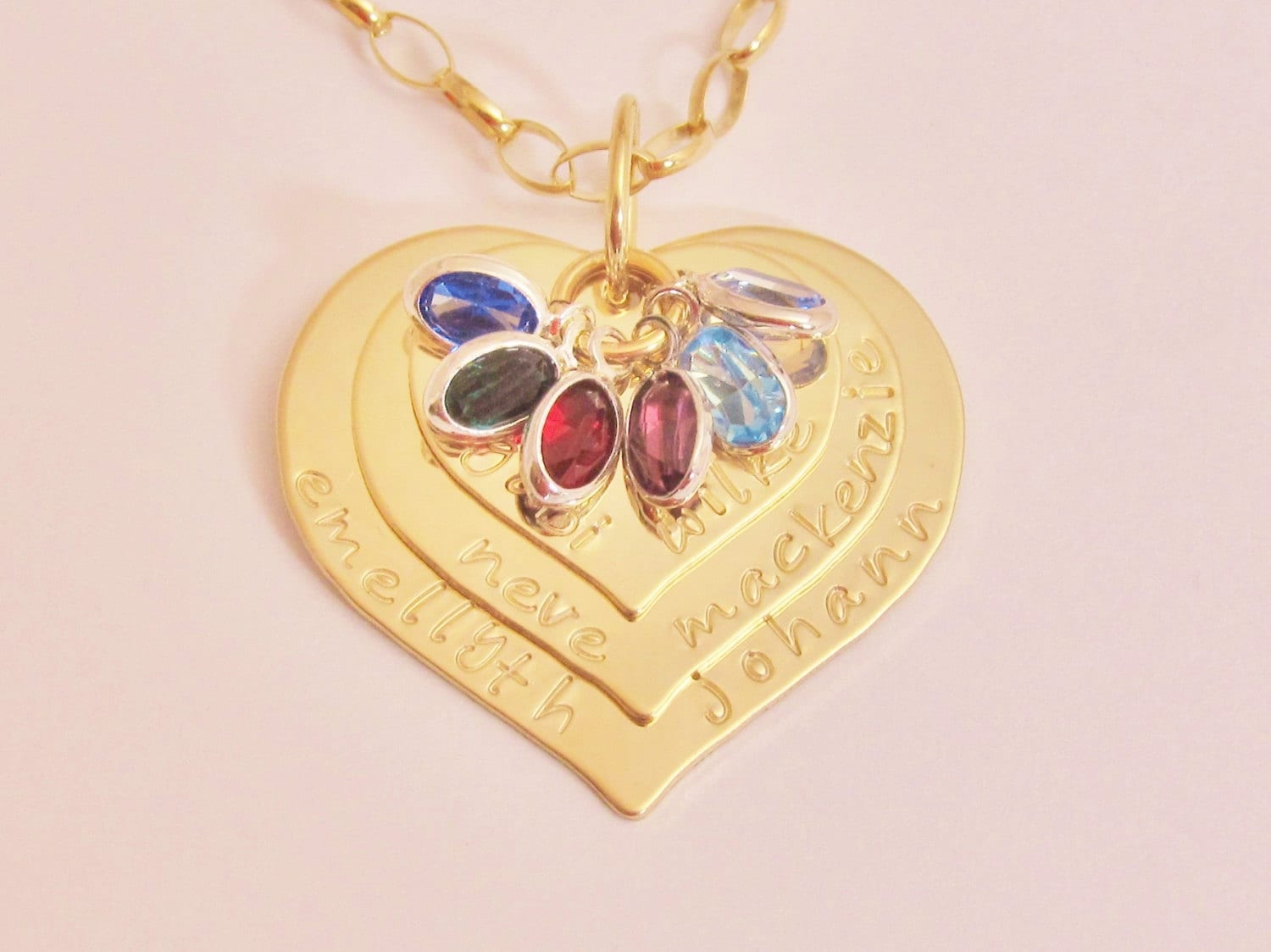 Ooooh... Wunderschöne... 14 K Gold 3 Herzen Personalisiert Halskette Free Shipping Stamping Drei Silverpress Perfekte Vintage Stil Weihnachtsgeschenk Ooooh... Wunderschöne... 14 K Gold 3 Herzen Personalisiert Halskette Free Shipping Stamping Drei Silverpress Perfekte Vintage Stil Weihnachtsgeschenk von silverpress