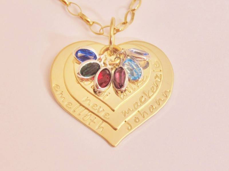 Wunderschöne... Original 14K Gold 3 Herzen Personalisiert Halskette Free Shipping Stamping Drei Silverpress Perfekte Vintage Stil Weihnachtsgeschenk Wunderschöne... Original 14K Gold 3 Herzen Personalisiert Halskette Free Shipping Stamping Drei Silverpress Perfekte Vintage Stil Weihnachtsgeschenk von silverpress