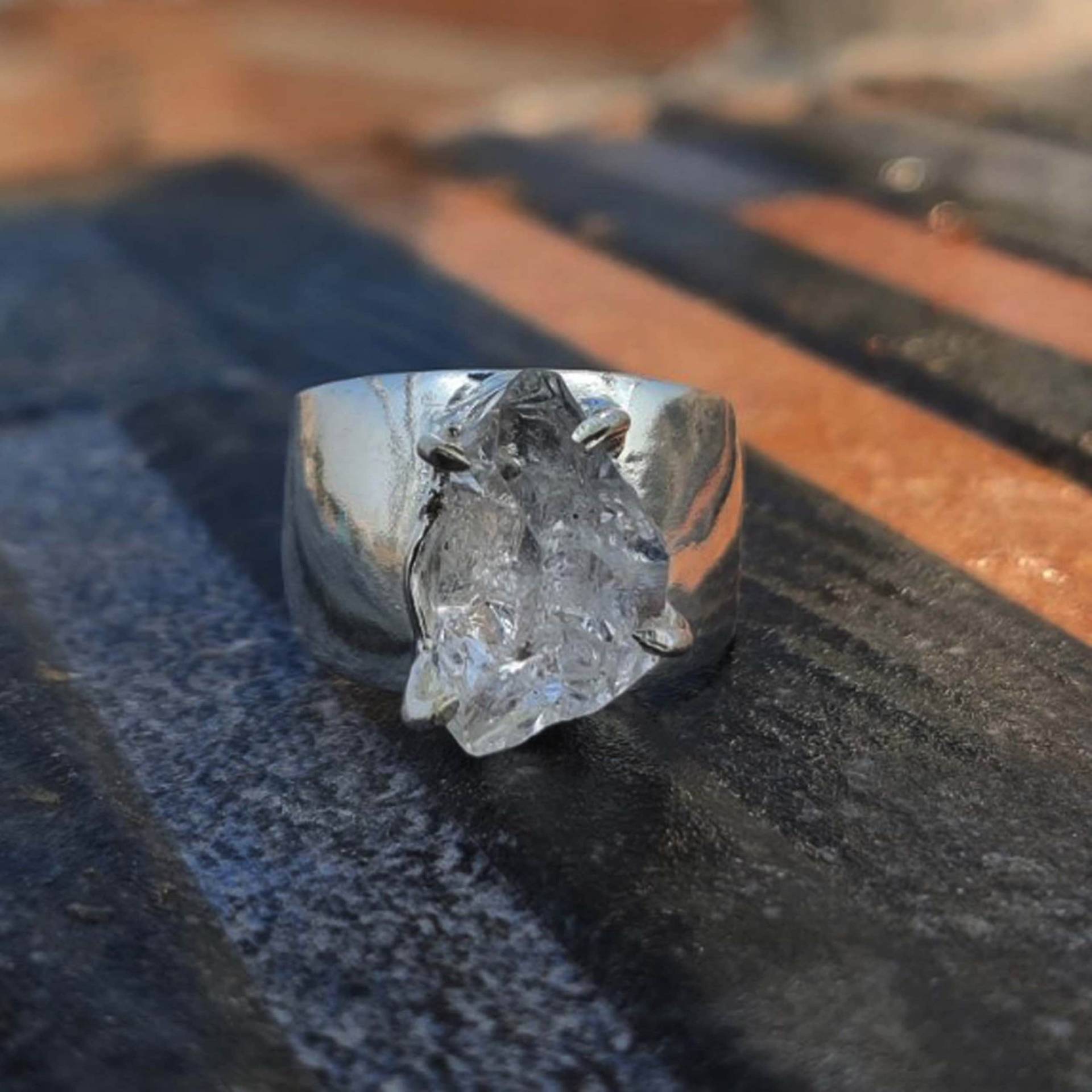 Herkimer Diamant Ring, 925 Sterling Silber Edelstein Handgemachter Schmuck Bandring, Meditation Geschenk Für Sie von silverringstoreshop