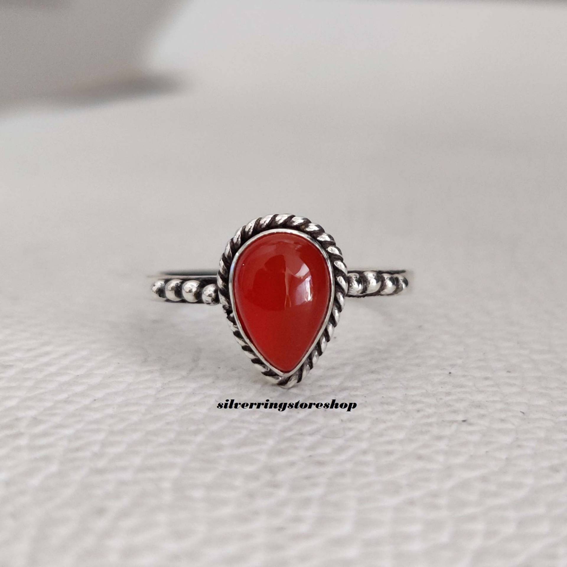 Karneol Ring, 925 Silber Sterling Handgemachter Zierliche Frauen Versprechen Liebe Schöne Geburtstag Geschenk Für Sie von silverringstoreshop