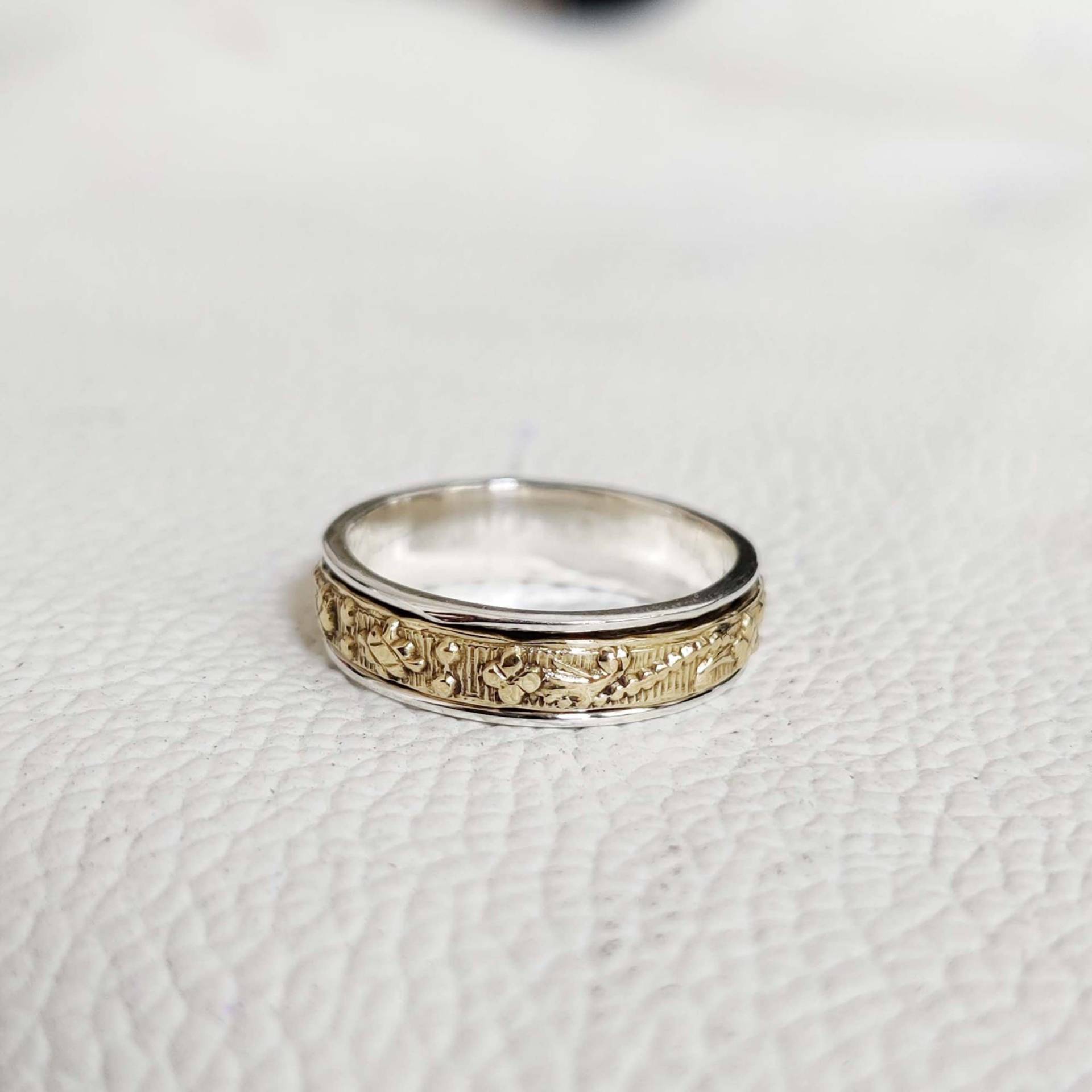 Spinner Ring, 925 Sterling Silber Bandring, Zierlicher Handgemachter Statement Geschenk Für Sie von silverringstoreshop