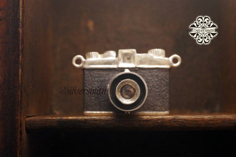 Die Alte Kamera 925 Sterling Silber Anhänger Mit 18 "Oxidierter Silberkette von silversmithhk