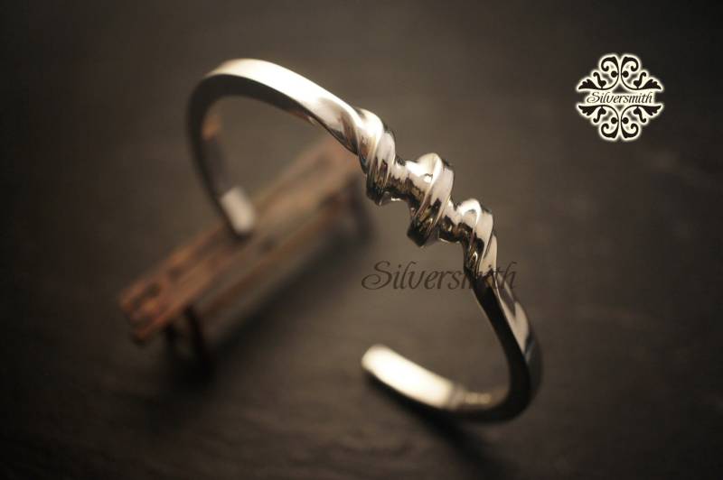 Neu Curve Bangle 925 Sterling Silber Armband von silversmithhk